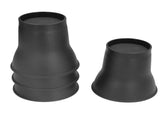 4pcs Furniture Risers 6 Inches Horn Shaped Black Plastic Heavy Duty Riser for Bed Sofa V1294-YM0715-3117220134611