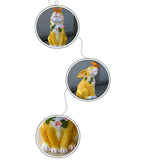 Solar Garden Rabbits with Butterflies Solar Charging Hand Painted Synthetic Resin Solar V1294-YM0717-3111220225611