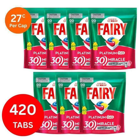 Fairy Platinum Plus x 420 Lemon Dishwasher Tablets FAIRY-80782496X7