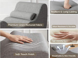 Artiss Chaise Lounge Chair Ergonomic S-Curve Floor Lounger Boneless Lounge Chairs Grey FLOOR-CHAISE-FOAM-DAGY