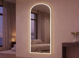 Levede 165cm Full Length Mirror Arched Dressing Mirrors Free Stand Wall Mounted DECO1041-WH-160X50-AU