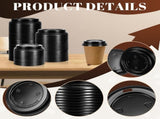 1000x 90mm Plastic Coffee Cup Lids for 12oz / 16oz Cups Dome Style - Black V563-PA1235-50-1BOX