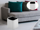 Plastic Wastebasket Grey Double Layer Trash Bin for Bedroom and Kitchen V1369-AZ3-W-13260