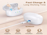 Rechargeable Behind-the-Ear Hearing Aids with Charging Case Compact Sound Amplifier for Adults & V1107-CS-BCFS605