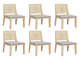 Levede 6XCane Dining Chair Rattan Armless Seat CH1141-2-NTX3