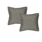Algodon Pair of 300TC Cotton European Pillowcases Charcoal V442-INT-PILLOWC-300TCPAIR-CHARCOAL-EU