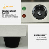 THERMOMATE Commercial Electric Griddle TH-G05, 4400W 73x37cm Flat Cooking Surface V219-FODCAPTHMAG05