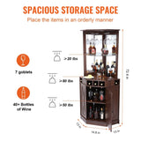 VEVOR Corner Industrial Bar Cabinet, Wine Table for Liquor &es, Sideboard Buffet Cabinet with V952-QJ23631573211CRJ2V0