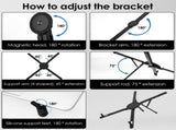 Portable Laptop Stand, 4 In 1 Multi Scene Stand, Aerospace Aluminum Build, Quick Fold Ultra Slim V1369-AZ3-W-12127