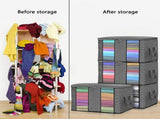 4PCS Clothes Storage Bag Large Capacity Clothing Organizers Foldable Closet Container with Clear V1294-YM0523-10334568