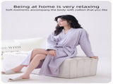 Pink XL size Women's Cotton Robe Autumn/Winter Bathrobe & Morning Gown Long Sleeve, Mid-Length, V888-ELOSUNG50051