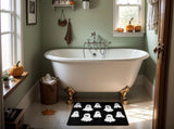 Halloween Bath Mat Spooky Ghosts Gothic Home Decor Black Rugs for Non Slip, Spooky Goth Gift Cute V1258-DP02-C-562