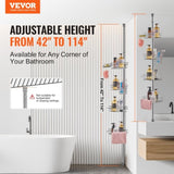 42" to 114" High Shower Corner Caddy Tension Pole Rust-Proof Tension Pole V952-SCTPBXGFXHDSL7FRUV0