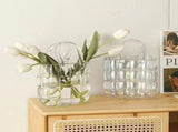 Glass Vase Transparent Hand Basket Living Room Flower Arrangement Creative Bag Fish Tank V1294-YM0521-230531MQ05-5