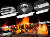 Kabob Skewers with Storage Bag, Stainless Steel Grilling Skewers, Push Bar Skewer Stick, Reuse for V1188-MS-825-012