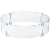 Fire Pit Wind Guard, Glass Flame Guard, Round Glass Shield, 1/4-Inch Thick Fire Table, Clear V952-YXBLFFBYC23673QVJV0