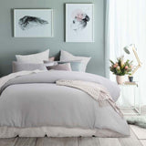 Accessorize Silver Waffle Polyester Quilt Cover Set Single V442-HIN-QUILTCS-POLYWAFFLE-SILVER-SB