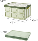 2 Pack Collapsible Storage Bins with Lids, Stackable Folding Plastic Storage Crates for Clothes Toys V1237-ZY00B08HD1VHHQ