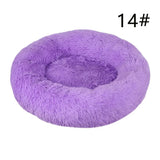 Calming Donut Pet Bed -Soft Faux Fur, Anti-Anxiety Fluffy Round Bed for Cats and Small Dogs V888-ELOSUNG10283