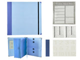 (Thick Version)Blue Accordion File Binder with 12 Envelopes - Durable Document Organizer V888-ELOSUNG17098