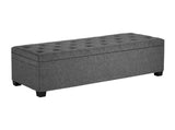 Storage Ottoman Bench, Button-Tufted End of Bed Bench with Side Bags, Flip-up Upholstered Storage V952-BYWSZYXTK404GT90L001V0