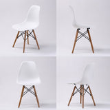 4X Retro Dining Cafe Chair DSW WHITE V274-FT-PP623-WH4