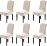 Dining Covers Velvet Stretch Covers for Dining Room Set of 6 Parson Slipcovers V1258-DP02-F-626