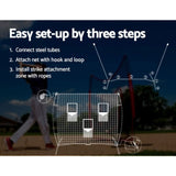 Everfit 1.8m Football Soccer Net Portable Goal Net Training 3 Target Zone PN-S038-RD