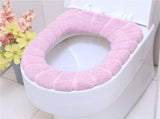4-Piece Toilet Seat Cover Set - Soft, Warm & Non-Slip Bathroom Accessories V1192-D8