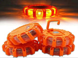 Roadside Emergency LED Flare Lights 4 Pack, Flashing Beacon Disc Warning Kit V1263-JX-5800