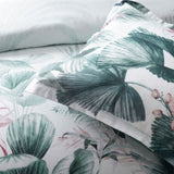 Bianca Abbey Green Cotton Sateen Tropical Floral Quilt Cover Set Super King V442-BCA-QUILTCS-ABBEY-GREEN-SK