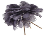 Feather Table Lamp USB Rechargeable Ostrich Feather Desk Light with Gold Tripod for Bedroom 40Pcs V1294-YM0703-3119230059515