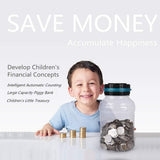 Digital Piggy Bank UK Coin Counter - Large Transparent Piggy Bank with LCD Screen - Piggy Bank as a V1259-DP01-BO-213