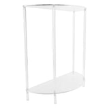 Acrylic Side Table Semiellipse 2 Tier Small Nightstand for Living Room Bedroom Bedside Wall V1294-YM0901-3116240035011