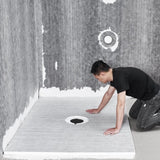 Shower Curb Kit, 1219x1828mm Shower Pan Kit with 160mm Central Drain, Lightweight EPS Shower V952-LYAZDB4872YCFXDWCV0