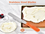 Icing Spatula, Stainless Steel Angled Cake Decorating Frosting Spatula Set of 3 , and V1258-DP02-C-369