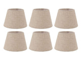 6Pcs Small Lamp Shade Clip On Drum Linen Fabric Lampshade for Candle Bulbs Lighting Accessories V1294-YM0715-3119220085411