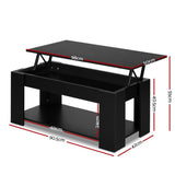 Artiss Coffee Table Lift-top Coffee Table Black FURNI-G-COF-LIFT-BK