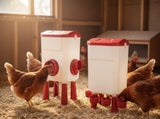 CARLA HOME Automatic Chicken Feeder Waterer Set with 8KG Food 7L Water Capacity for Coop, Chickens, LSB-36357