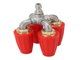 4 in 1 Turbo Nozzle Pressure Washer Quadruple Turbo Nozzle Tip Rotating Turbo Nozzle with 1/4in V1294-YM0901-3111250015511