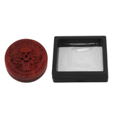 Magnetic Push Slider Stress Relief Handmade Rosewood Crafted Rotating Fidget Toys for ADHD Skull V1294-YM0706-3115230080011