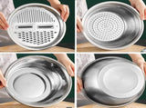 Germany Multifunctional Stainless Steel Basin, Multifunction Stainless Steel Basin with Grater 3 in V1258-DP02-F-766