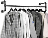Iron Wall Mounted Clothes Rack with Shelf Garment Display V178-66744