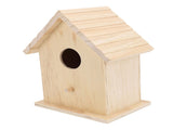 Bird House Paintable Unfinished Wood Bird Breeding Nesting Box for Pet Birds Rest Relax V1294-YM0901-3111240209311