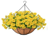Artificial Petunia Hanging Flower Arrangement Red White Blue Flowers Outdoor - Multi-color - Size 8 V1347-112-04031-MLT-8
