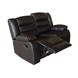 321 Seater Recliner Sofa In Faux Leather Lounge Couch in Black V43-SET-FAN-3+2+1-BL