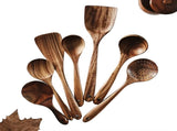 7-Piece Natural Teak Wooden Spoons for Cooking Set V728-PBVG11048
