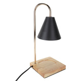 Candle Warmer Lamp Dimmable Decorative Electric Candle Warmer Lamp with Oak Base for Bedroom Living V1294-YM0901-3119240050214
