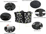 Dog bike basket electric bike, bike bag for dogs and cats, with 1.45 m dog leash for cycling, V1189-LC-QP-00841