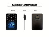 Black Silver Islamic Wall Clock Arabic Calligraphy Clock Decorative Clock Home Decor Islamic V1347-115-SIL-13158
